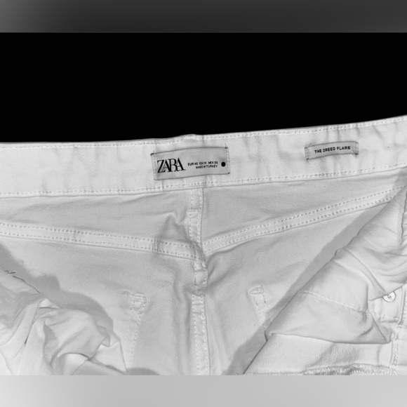 ZARA DREED FLARE JEANS, WHITE - Picture 4 of 6